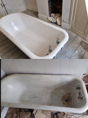BATH RE-ENAMELLING DONE IN FROME SOMERSET